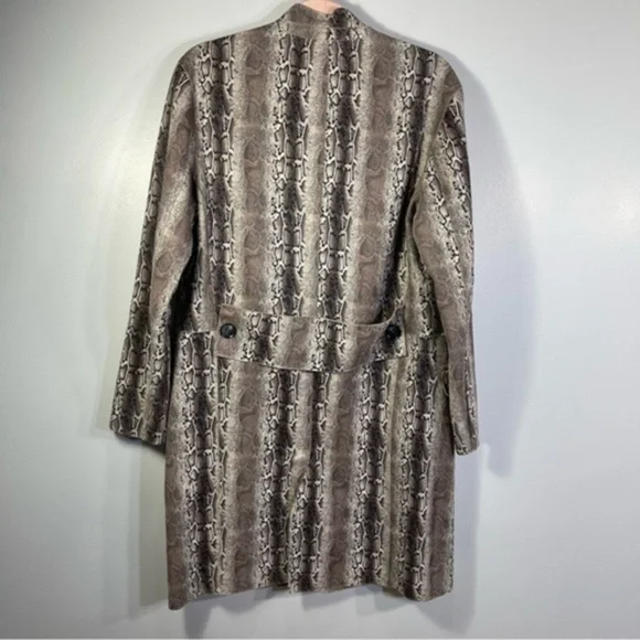 Anthropologie BLANKNYC faux snake skin suede coat Size S Color Black/Tan